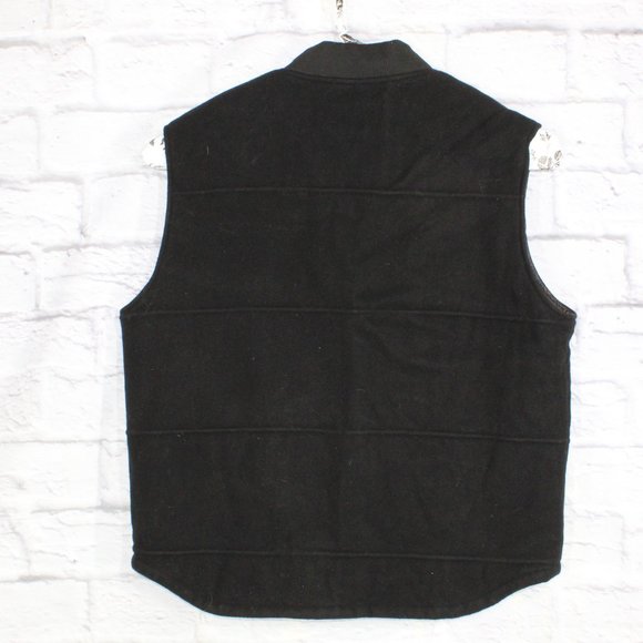 Lyle & Scott Black Wool Cashmere Blend Full Zipper Vest Size XL - Picture 9 of 10